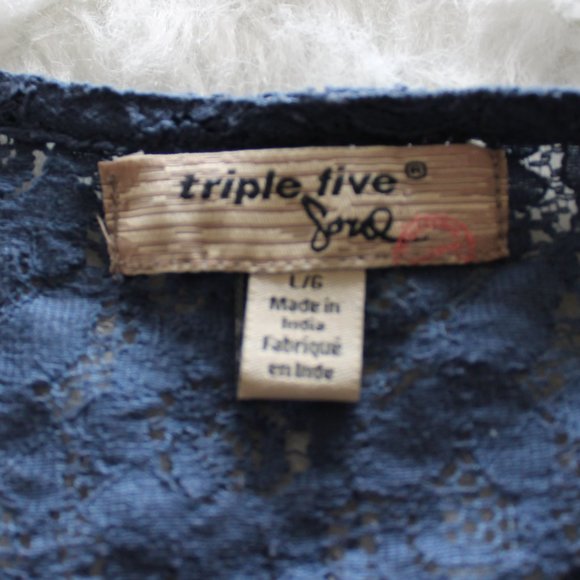 Vintage Triple Five Soul Tank Top w/ embroidered top & swimmer back women Large - Picture 3 of 3